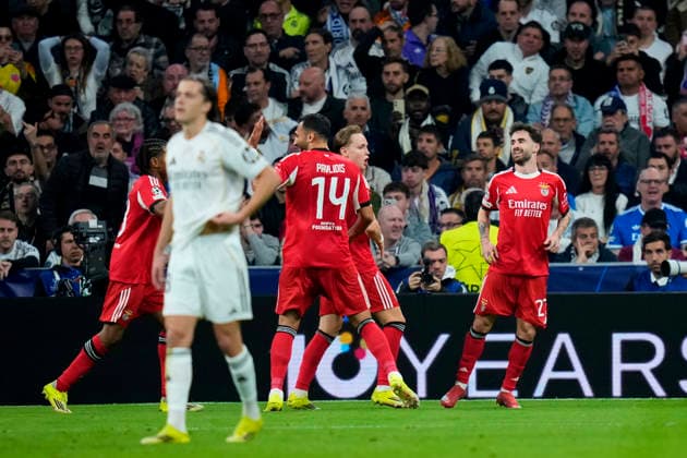ESP: Real Madrid CF - SL Benfica. UEFA Champions League. Round of 16. Second leg. Rafa Silva of SL Benfica during the UEFA Champions League match, between Real Madrid CF and SL Benfica, Santiago Bernabeu Stadium on February 25 2026 in Madrid, Spain. kpng Copyright: xCesarxCebollax PS_260225_RMA_BEN_006