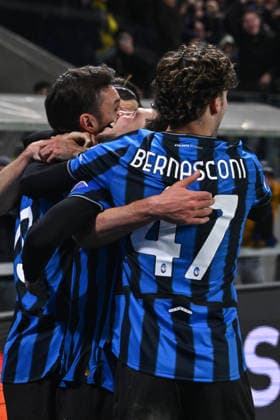 Fp Bergamo 25 02 2026 - Champions League Atalanta-Borussia Dortmund foto Fabrizio Patrucco Image nella foto: esultanza gol Lazar Samardzic 