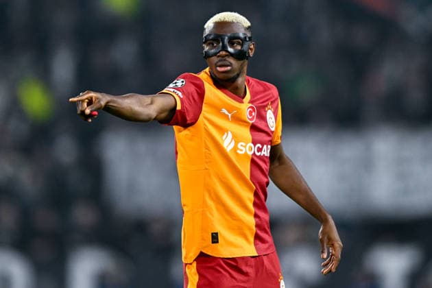 2026-02-25 Juventus FC v Galatasaray - UEFA Champions League 2025 26 League Knockout Play-off Second Leg TURIN, ITALY - FEBRUARY 25: Victor Osimhen of Galatasaray SK coaches his teammates during the UEFA Champions League 2025 26 League Knockout Play-off Second Leg match between Juventus FC and Galatasaray at Allianz Stadium on February 25, 2026 in Turin, Italy. (Photo by Alberto Gandolfo BSR Agency) Turin Italy Content not available for redistribution in The Netherlands directly or indirectly through any third parties. Copyright: xBSRxAgencyx