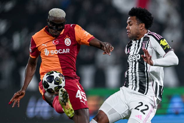Cm Torino 25 02 2026 - Champions League Juventus-Galatasaray foto Cristiano Mazzi Image nella foto: Victor Osimhen-Weston McKennie 
