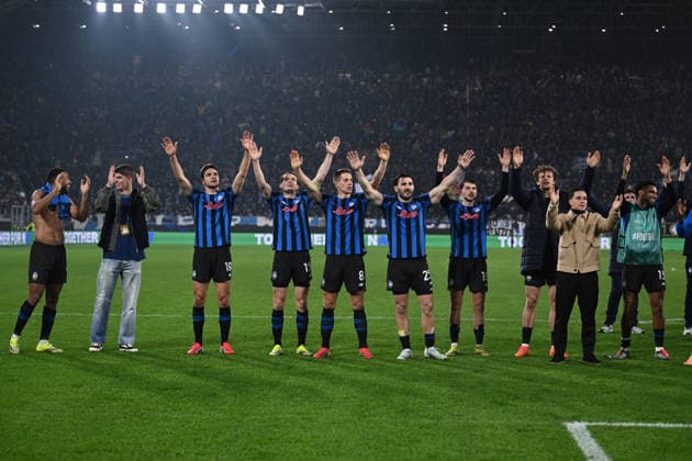 Mg Bergamo 25 02 2026 - Champions League Atalanta-Borussia Dortmund foto Matteo Gribaudi Image nella foto: esultanza a fine gara Atalanta 