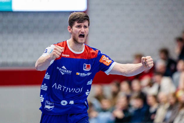 Georg Poehle HBW Balingen Weilstetten, 94 cheers rejoices GER, TuS N Luebbecke vs HBW Balingen Weilstetten, Handball, 2 Bundesliga, Matchday 21, Season 2025 2026, 25 02 2026 GER, TuS N Luebbecke vs HBW Balingen Weilstetten, Handball, 2 Bundesliga, Matchday 21, Season 2025 2026, 25 02 2026 Luebbecke Copyright: xEibner-Pressefoto JanxRollingerx EP_JSK