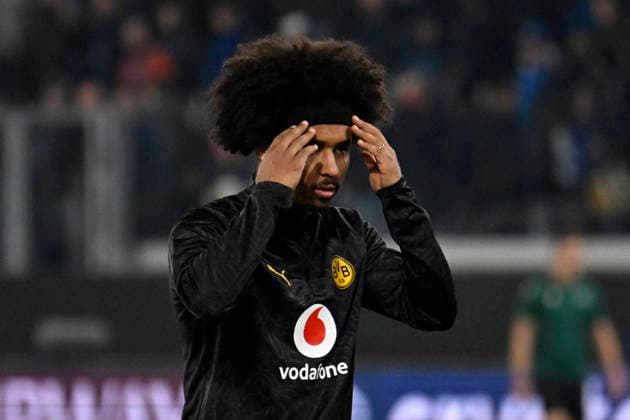 KARIM ADEYEMI, Borussia Dortmund, Champions League 2025-26, Atalanta-Borussia Dortmund 4-1, azion, action, gesti, single shot CHAMPIONS LEAGUE 2025-26 ATALANTA-BORUSSIA DORTMUND 4-1