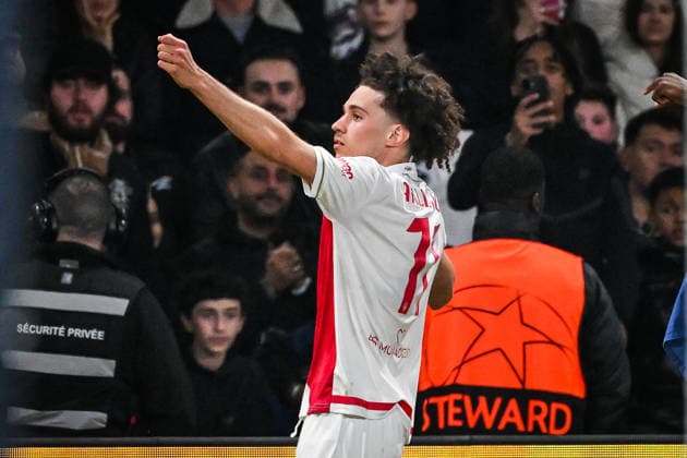 February 25, 2026, Paris, France, France: Maghnes AKLIOUCHE of Monaco celebrates his goal during the UEFA Champions League match between Paris Saint-Germain (PSG) and AS Monaco at Parc des Princes Stadium on February 25, 2026 in Paris, France. Paris France - ZUMAm308 20260225_zsp_m308_008 Copyright: xMatthieuxMirvillex