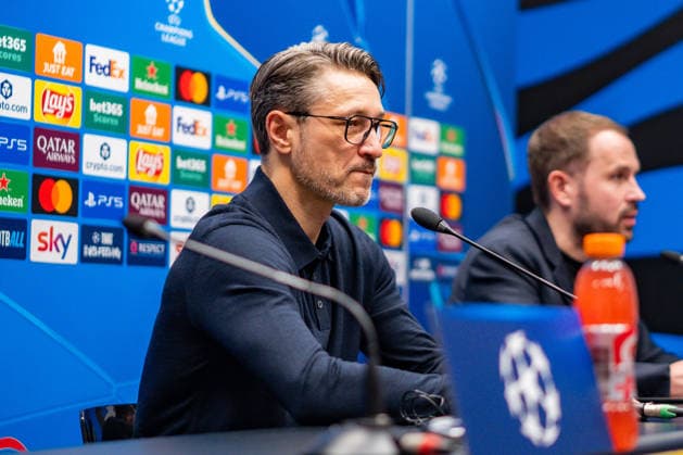 25 02 2026, Atalanta Bergamo vs Borussia Dortmund, UEFA Champions League, Playoffs second leg post-match press conference with Niko Kovac Borussia Dortmund, Trainer Regulations prohibit any use of photographs as image sequences and or quasi video Copyright: xBahhoxKarax