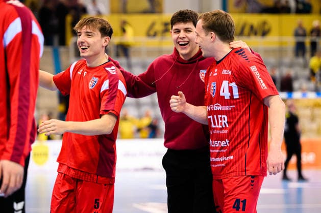 Coburg HBL 25 26 HSC 2000 Coburg SG BBM Bietigheim Nico Bacani Bietigheim , Max Prantner Bietigheim , Till Hermann Bietighiem Coburg HUK Coburg Arena Germany