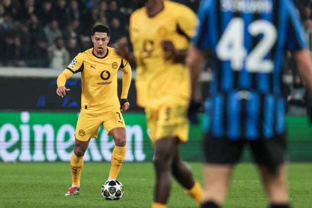 Atalanta BC v Borussia Dortmund - UEFA Champions League 2025 26 League Knockout Play-off Second Leg Jobe Bellingham of Borussia Dortmund participates in the UEFA Champions League 2025 26 League Knockout Play-off Second Leg match between Atalanta BC and Borussia Dortmund in Bergamo, Italy, on February 25, 2026, at New Balance Arena. Bergamo Italy  Copyright: xEmanuelexComincinix originalFilename:comincini-atalanta260225_np3Ff.jpg