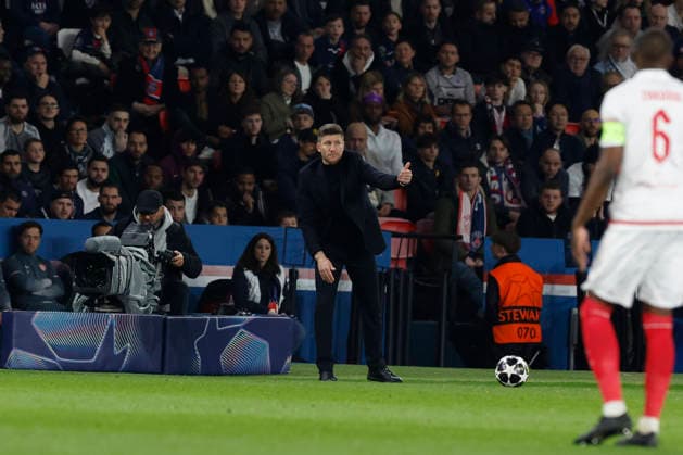 February 25, 2026, Paris, Paris, France: So bastien POCOGNOLI head coach of AS MONACO in action during the match of UEFA Champions League between Paris Saint Germain and As Monaco at Parc des Princes Stadium - on February 25 2026 Paris - France Soccer Champion s League 2026 Paris Saint Germain Vs As Monaco  - ZUMAb253 20260225_zsp_b253_008 Copyright: xLoicxBaratouxx