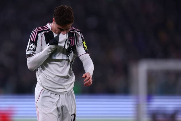Kenan Yildiz (Juventus Fc) looks dejected, UEFA Champions League 2025 26 League Knockout Play-off Second Leg, Juventus v Galatasaray AS - UEFA Champions League 2025 26 League Phase MD7, Allianz Stadium, February 25, 2026, Turin, Italy.