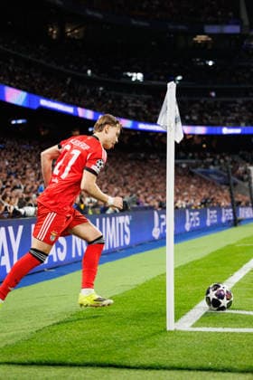 Andreas Schjelderup seen during Champions League knock out play off game between teams of Real Madrid CF and SL Benfica (Maciej Rogowski Ball Raw Images) Madrid Bernabeu Spain Copyright: xMaciejxRogowskix maciejrogowski_real_benfica_2526_ROG4192