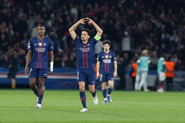 February 25, 2026, Paris, Paris, France: MARQUINHOS of Paris Saint Germain celebrates after scoring during the match of UEFA Champions League between Paris Saint Germain and As Monaco at Parc des Princes Stadium - on February 25 2026 Paris - France Soccer Champion s League 2026 Paris Saint Germain Vs As Monaco  - ZUMAb253 20260225_zsp_b253_013 Copyright: xLoicxBaratouxx