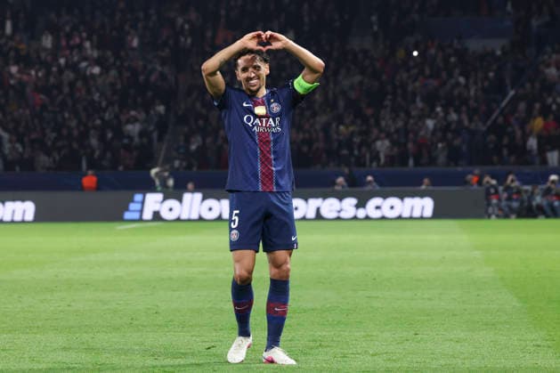 FOOTBALL : Paris Saint Germain Vs AS Monaco - Ligue des Champions - 25 02 2026 Joie - But de Marquinhos (PSG) ParisFrance  Copyright: xMichaelxBaucherx