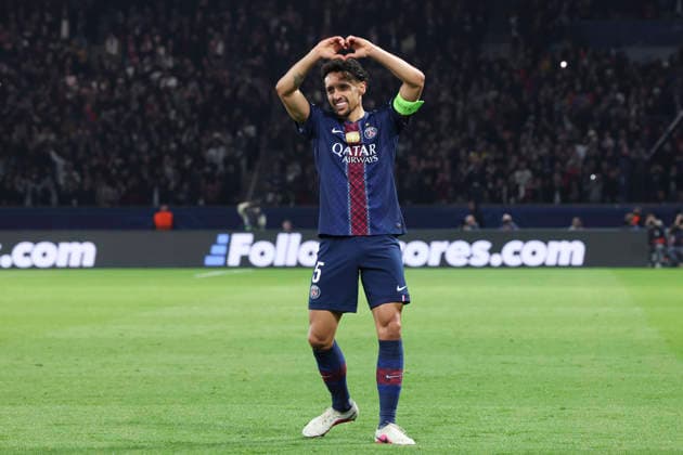 FOOTBALL : Paris Saint Germain Vs AS Monaco - Ligue des Champions - 25 02 2026 Joie - But de Marquinhos (PSG) ParisFrance  Copyright: xMichaelxBaucherx
