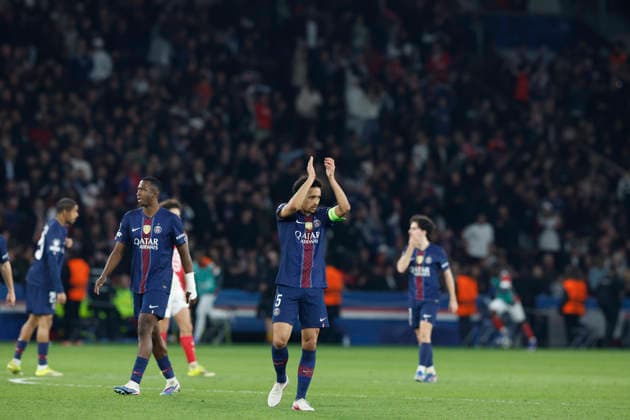 February 25, 2026, Paris, Paris, France: MARQUINHOS of Paris Saint Germain celebrates after scoring during the match of UEFA Champions League between Paris Saint Germain and As Monaco at Parc des Princes Stadium - on February 25 2026 Paris - France Paris France - ZUMAb253 20260225_zsp_b253_011 Copyright: xLoicxBaratouxx