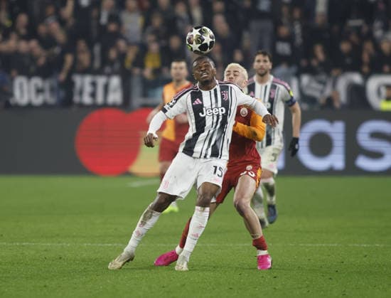 Perre Kalulu of Juventus FC during the Uefa Champions League, second leg play-off, season 2025-2026, football match between, Juventus FC and Galatasaray SK on 25 February 2026 at Allianz Stadium, Turin, Italy Photo Nderim Kaceli  Copyright: xNderimxKaceli IPAxSportx xipa-agency.netx xx IPA_72027858 IPA_Agency_IPA72027858