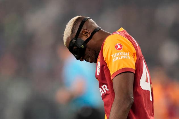 Galatasaray s Victor Osimhen react during the Uefa Champions League soccer match between Juventus and Galatasaray at the Allianz Stadium in Turin, playoff 2 2, north west Italy - January 25, 2026. - Soccer  Copyright: xFabioxFerrari LaPressex