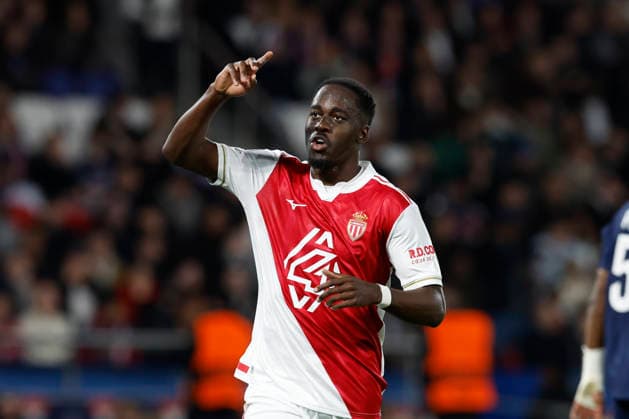 February 25, 2026, Paris, Paris, France: Jordan TEZE of AS MONACO celebrates after scoring during the match of UEFA Champions League between Paris Saint Germain and As Monaco at Parc des Princes Stadium - on February 25 2026 Paris - France Paris France - ZUMAb253 20260225_zsp_b253_015 Copyright: xLoicxBaratouxx
