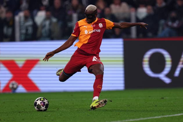 Victor Osimhen (Galatasaray SK) scores his team s first goal, UEFA Champions League 2025 26 League Knockout Play-off Second Leg, Juventus v Galatasaray A.S. - UEFA Champions League 2025 26 League Phase MD7, Allianz Stadium, February 25, 2026, Turin, Italy.