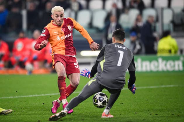 Juventus FC v Galatasaray SK - UEFA Champions League Baris Alper Yilmaz of Galatasaray SK scores a goal during the UEFA Champions League 2025 26 knockout phase play-off second leg football match between Juventus FC and Galatasaray SK. Turin Italy Copyright: xNicolòxCampox