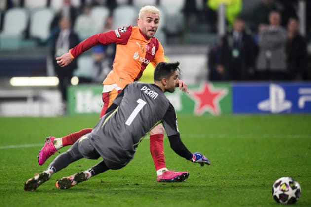 Juventus FC v Galatasaray SK - UEFA Champions League Baris Alper Yilmaz of Galatasaray SK scores a goal during the UEFA Champions League 2025 26 knockout phase play-off second leg football match between Juventus FC and Galatasaray SK. Turin Italy Copyright: xNicolòxCampox