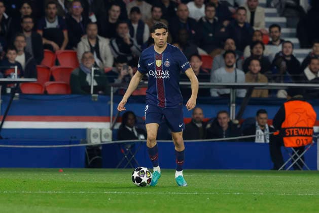 February 25, 2026, Paris, Paris, France: Achraf HAKIMI of Paris Saint Germain during the match of UEFA Champions League between Paris Saint Germain and As Monaco at Parc des Princes Stadium - on February 25 2026 Paris - France Paris France - ZUMAb253 20260225_zsp_b253_032 Copyright: xLoicxBaratouxx