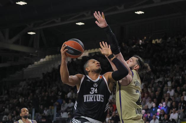 34 Jallow Karim Virtus Bologna BASKETBALL - ITALIAN SERIE A Virtus Bologna vs Fc Barcellona 25-02-2026 23 Tornike Shengelia Barcellona BASKETBALL - ITALIAN SERIE A Virtus Bologna vs Fc Barcellona 25-02-2026 during Virtus Bologna vs FC Barcellona, Basketball Euroleague match in Bologna, Italy, February 25 2026  Copyright: xValentinoxOrsini IPAxSportx xipa-agency.netx xx IPA_72034597 IPA_Agency_IPA72034597