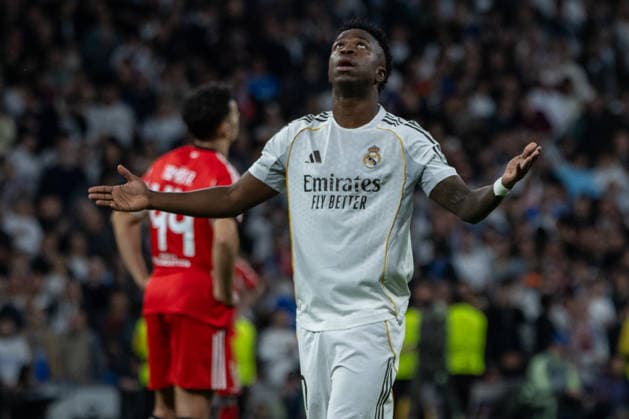UEFA Champions League match between Real Madrid and Benfica - 25 Feb 2026 Vinicius Jr. of Real Madrid in action during the second leg of the UEFA Champions League match between Real Madrid and Benfica played at the Santiago Bernabéu Stadium. Final score: Real Madrid 2 - 1 AS Benfica. Madrid Spain Copyright: xDavidxCanalesx xSOPAxImagesx DCUCLRMBenfica260225-13