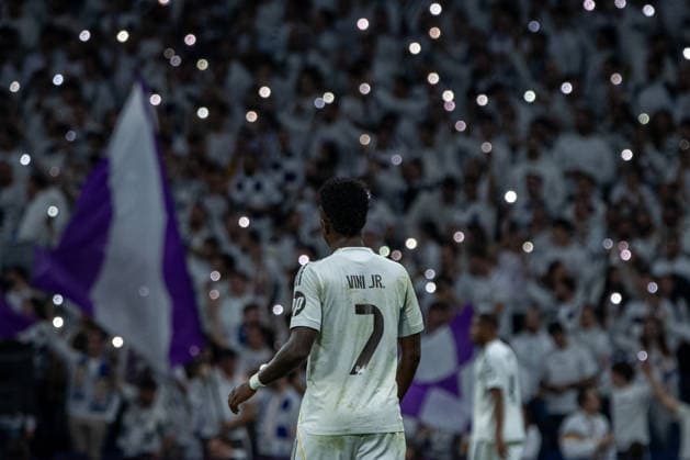 UEFA Champions League match between Real Madrid and Benfica - 25 Feb 2026 Vinicius Jr. of Real Madrid in action during the second leg of the UEFA Champions League match between Real Madrid and Benfica played at the Santiago Bernabéu Stadium. Final score: Real Madrid 2 - 1 AS Benfica. Madrid Spain Copyright: xDavidxCanalesx xSOPAxImagesx DCUCLRMBenfica260225-7