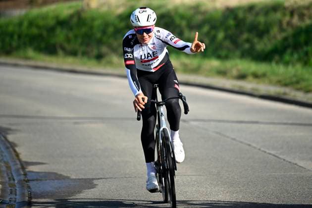 Omloop Het Nieuwsblad 2026 Cycling Race Media Activities 26 02 2026 NINOVE, BELGIUM - FEBRUARY 26 : Vermeersch Florian (BEL) of UAE Team Emirates - XRG during a training and reconnaissance session prior to the 81th edition of Omloop Het Nieuwsblad an UCI World Tour 1.UWT one day cycling road race for Men Elite of km with start in Ghent and finish in Ninove on February 26, 2026 in Ninove, Belgium, 26 02 2026 ( Motordriver Guy De Vuyst - Ninove Belgium  Copyright: xTomasxSiskx