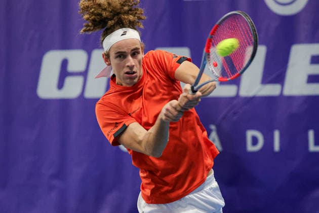 TENNIS - Internazionali di Tennis - Challenger Citta di Lugano Mika BRUNOLD (SUI) during Challenger Citta di Lugano, International Tennis match in Lugano, Switzerland, February 26 2026 Lugano Switzerland  Copyright: xIPAxSport ABACAx