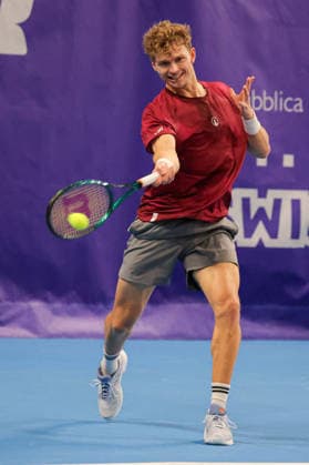 TENNIS - Internazionali di Tennis - Challenger Citta di Lugano August HOLMGREN (DEN) during Challenger Citta di Lugano, International Tennis match in Lugano, Switzerland, February 26 2026 Lugano Switzerland  Copyright: xIPAxSport ABACAx