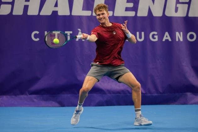 BSI Challenger Lugano - ATP, Tennis Herren Tennis Tournament August Holmgren of Denmark participates in the BSI Challenger Lugano 2026 at Centro Esposizioni in Lugano, Switzerland, on February 26, 2026. Lugano Switzerland  Copyright: xRobertaxCorradinx originalFilename:corradin-notitle260226_npTnc.jpg