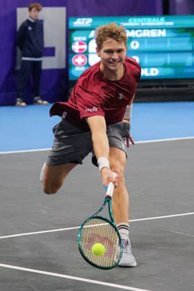 BSI Challenger Lugano - ATP, Tennis Herren Tennis Tournament August Holmgren of Denmark participates in the BSI Challenger Lugano 2026 at Centro Esposizioni in Lugano, Switzerland, on February 26, 2026. Lugano Switzerland  Copyright: xRobertaxCorradinx originalFilename:corradin-notitle260226_npDEJ.jpg