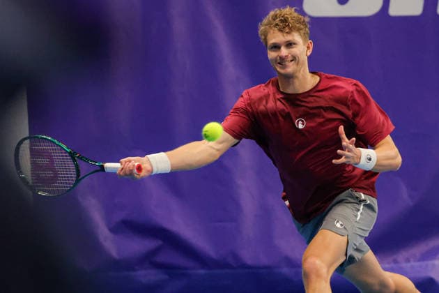 BSI Challenger Lugano - ATP, Tennis Herren Tennis Tournament August Holmgren of Denmark participates in the BSI Challenger Lugano 2026 at Centro Esposizioni in Lugano, Switzerland, on February 26, 2026. Lugano Switzerland  Copyright: xRobertaxCorradinx originalFilename:corradin-notitle260226_npYrW.jpg