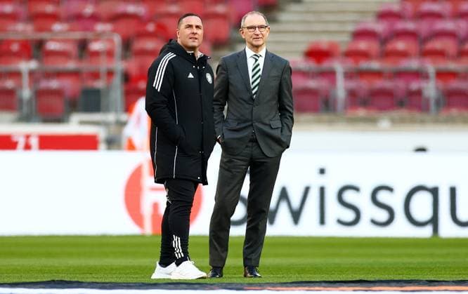 Celtic Manager Martin O Neill seen pitchside. Stuttgart v Celtic, UEFA Europa League, Knockout Round Play Offs, Second Leg, Football, MHP Arena, Stuttgart, Germany - 26 Feb 2026Stuttgart MHP Arena Germany EDITORIAL USE ONLY No use with unauthorised audio, video, data, fixture lists, club league logos or live services. Online in-match use limited to 120 images, no video emulation. No use in betting, games or single club league player publications. Copyright: xJamesxMarsh Shutterstockx 16701577r