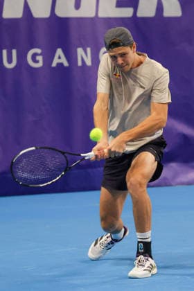 BSI Challenger Lugano - ATP, Tennis Herren Tennis Tournament Joel SCHWAERZLER of Austria participates in the BSI Challenger Lugano 2026 at Centro Esposizioni in Lugano, Switzerland, on February 26, 2026. Lugano Switzerland  Copyright: xRobertaxCorradinx originalFilename:corradin-notitle260226_npwOJ.jpg