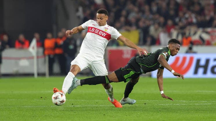 Stuttgart , Europa League VfB Stuttgart vs Celtic Glasgow , Luca Jaquez VfB Junior Adamu Glasgow
