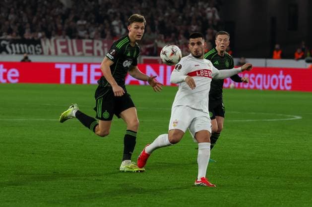Deniz Undav 26 VfB Stuttgart in action, VfB Stuttgart vs Celtic Glasgow FC, Football, Men, UEFA Europa League, Season 2025 2026, Play off, Round 2 of 2, 26 02 2026 Stuttgart Baden Wuerttemberg Germany Copyright: xkolbert-press MartinxAgüerax