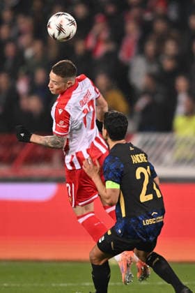 CRVENA ZVEZDA vs LOSC LILLE BRUNO DUARTE DA SILVA football Crvena zvezda vs LOSC Lille UEFA Europa league Rajko Mitic stadium, Belgrade 26.02.2026 Foto: FOOTBALL, UEFA EUROPA LEAGUE, CRVENA ZVEZDA, RED STAR, LOSC LILLE Belgrade Rajko Mitic stadium Serbia Copyright: xMarkoxMetlas xMNxPressx