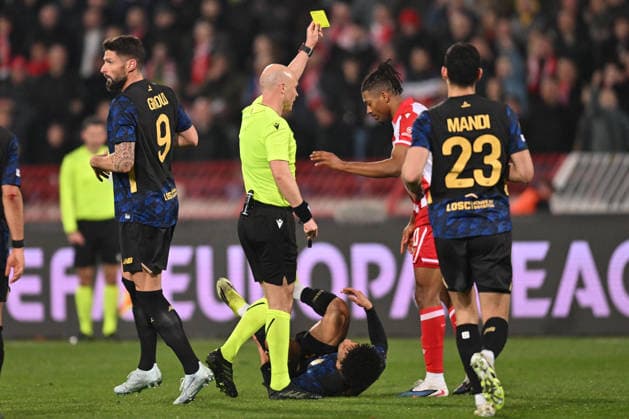 CRVENA ZVEZDA vs LOSC LILLE ANTHONY TAYLOR Entoni Tejlor referee from England football Crvena zvezda vs LOSC Lille UEFA Europa league Rajko Mitic stadium, Belgrade 26.02.2026 Foto: FOOTBALL, UEFA EUROPA LEAGUE, CRVENA ZVEZDA, RED STAR, LOSC LILLE Belgrade Rajko Mitic stadium Serbia Copyright: xMarkoxMetlas xMNxPressx