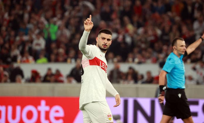 26 02 26 VfB Stuttgart Celtic Glasgow Germany, Stuttgart, 26 02 2026, Football, UEFA Europa League, Season 2025 2026, Play Offs, Second leg, VfB Stuttgart Celtic Glasgow Deniz Undav VfB Stuttgart