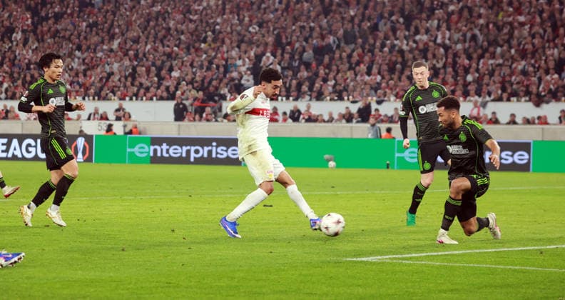 26 02 26 VfB Stuttgart Celtic Glasgow Germany, Stuttgart, 26 02 2026, Football, UEFA Europa League, Season 2025 2026, Play Offs, Second leg, VfB Stuttgart Celtic Glasgow Tiago Tomas VfB Stuttgart