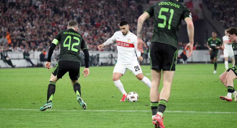 26 02 26 VfB Stuttgart Celtic Glasgow Germany, Stuttgart, 26 02 2026, Football, UEFA Europa League, Season 2025 2026, Play Offs, Second leg, VfB Stuttgart Celtic Glasgow Deniz Undav VfB Stuttgart