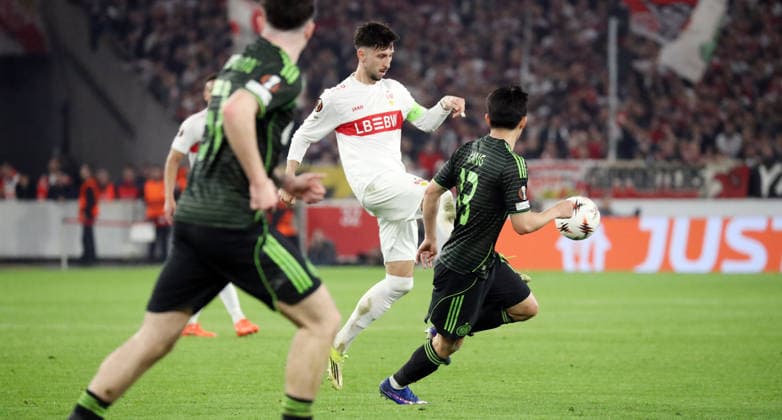 26 02 26 VfB Stuttgart Celtic Glasgow Germany, Stuttgart, 26 02 2026, Football, UEFA Europa League, Season 2025 2026, Play Offs, Second leg, VfB Stuttgart Celtic Glasgow Atakan Karazor VfB Stuttgart