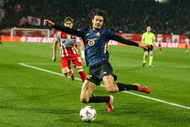 FK Crvena Zvezda v LOSC Lille - UEFA Europa League BELGRADE, SERBIA - FEBRUARY 26: Players compete during the UEFA Europa League match between Belgrade and Lille at Rajko Mitic Stadium on February 26, 2026 in Belgrade, Serbia. Filip Stevanovic Anadolu Belgrad Serbia. Editorial use only. Please get in touch for any other usage.  Copyright: x2026xAnadoluxFilipxStevanovicx