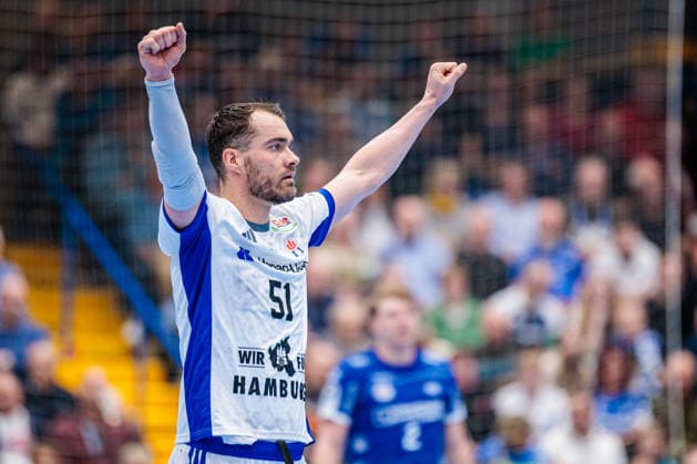 Casper Mortensen Handball Sport Verein Hamburg, 51 rejoices GER, TBV Lemgo Lippe vs Handball Sport Verein Hamburg, Handball, 1 Bundesliga, 23 Matchday, Season 2025 2026, 26 02 2026 GER, TBV Lemgo Lippe vs Handball Sport Verein Hamburg, Handball, 1 Bundesliga, 23 Matchday, Season 2025 2026, 26 02 2026 Lemgo Copyright: xEibner-Pressefoto JanxRollingerx EP_JSK
