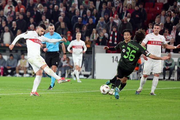 26 02 2026, xrekx, Football UEFA Europa League, VfB Stuttgart Celtic Glasgow v l Offside goal Deniz Undav VfB Stuttgart DFL DFB REGULATIONS PROHIBIT ANY USE OF PHOTOGRAPHS as IMAGE SEQUENCES and or QUASI VIDEO Stuttgart