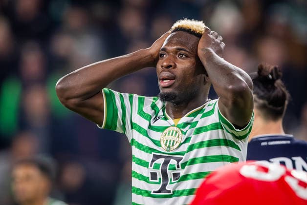 FERENCVAROS - LUDOGORETS Bamidele Yusuf of Ferencvaros during the 2 nd leg of KO play off s of UEFA Europa league football match between Ferencvarosi TC and PFC Ludogorets Razgrad. Groupama Arena, Ferencvaros Arena, Budapest, Hungary, February 26, 2026. Photo by Branislav Racko Copyright: xx 080A7808