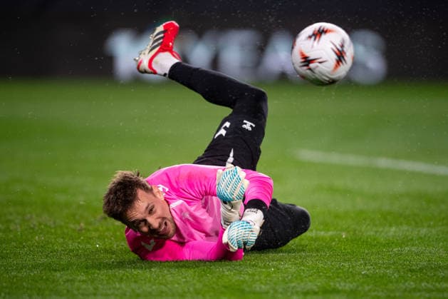 February 26, 2026, Vigo, Guimaraes, Spain: Andrei Radu of RC Celta Vigo is seen on warm up during the UEFA Europa League 2025 26 Knockout Play-off Second Leg match between Real Club Celta and PAOK FC at Estadio Balaidos on February 26, 2026 in Vigo, Spain. Real Club Celta V PAOK FC - UEFA Europa League 2025 26 Knockout Play-Off Second Leg  - ZUMAl192 20260226_zsp_l192_008 Copyright: xMiguelxLemosx
