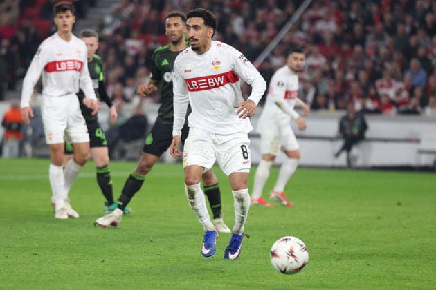 26 02 2026, xrekx, Football UEFA Europa League, VfB Stuttgart Celtic Glasgow v l Tiago Tomas VfB Stuttgart DFL DFB REGULATIONS PROHIBIT ANY USE OF PHOTOGRAPHS as IMAGE SEQUENCES and or QUASI VIDEO Stuttgart